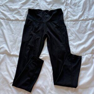 Reebok Womens Size Small Black Leggings Pockets Activewear Workout‎ Running